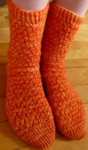 Margeret's orange socks
